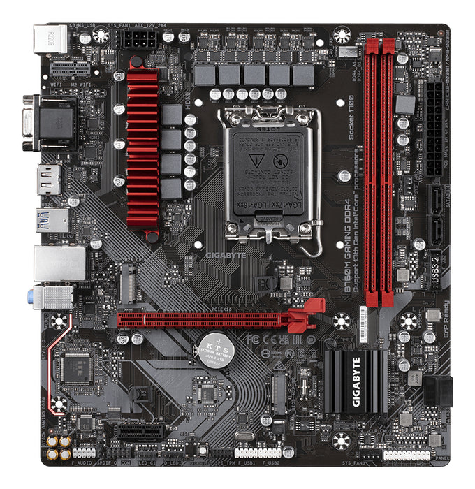GIGABYTE B760M GAMING DDR4 Motherboard - Supports Intel Core 14th Gen CPUs, 6+2+1 Phases Digital VRM, up to 5333MHz DDR4 (OC), 2xPCIe 4.0 M.2, 2.5GbE LAN, USB 3.2 Gen1
