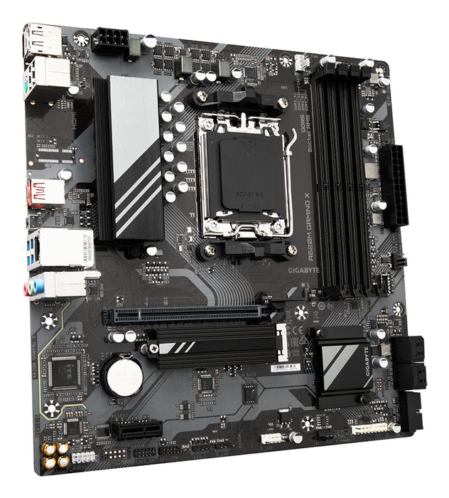 GIGABYTE A620M GAMING X Motherboard - Supports AMD Ryzen 8000 CPUs, 8+2+1 Phases Digital VRM, up to 8000MHz DDR5 (OC), 1xPCIe 4.0 M.2, GbE LAN, USB 3.2 Gen 2