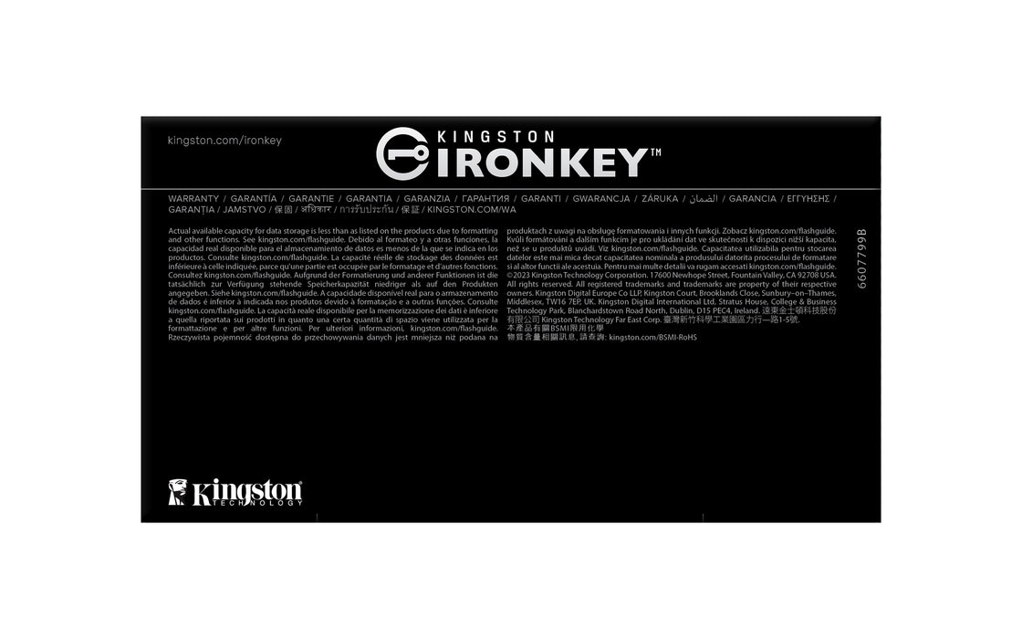 Kingston Technology IronKey 128GB D500S FIPS 140-3 Lvl 3 (Pending) AES-256