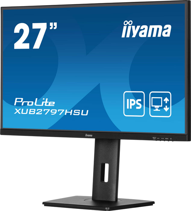 iiyama ProLite XUB2797HSU-B2 computer monitor 68.6 cm (27") 1920 x 1080 pixels Full HD LED Black