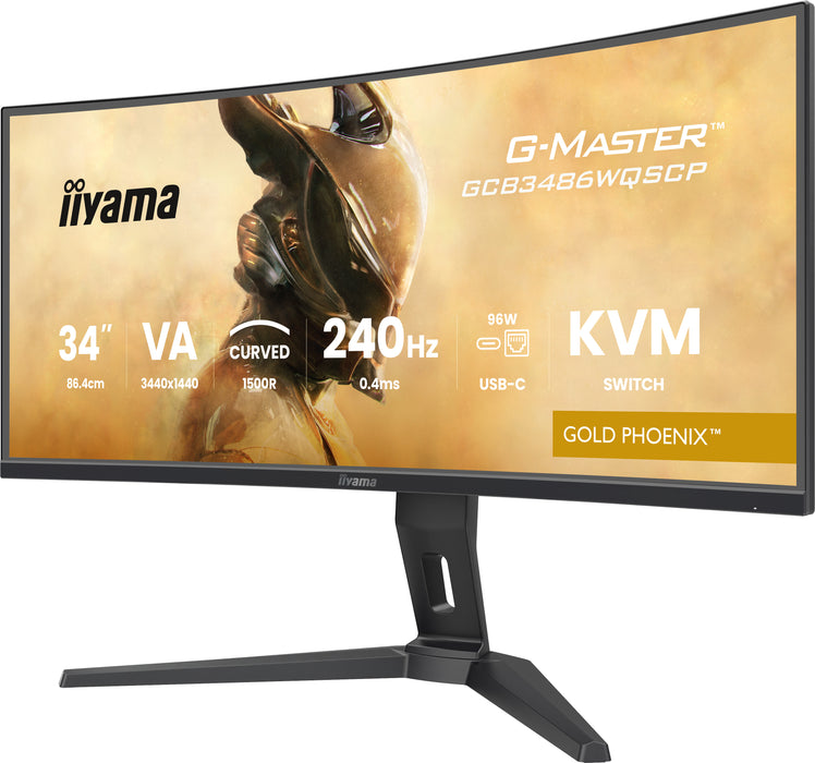 iiyama G-MASTER GCB3486WQSCP-B1 computer monitor 86.4 cm (34") 1440 x 3440 pixels 4K Ultra HD Black
