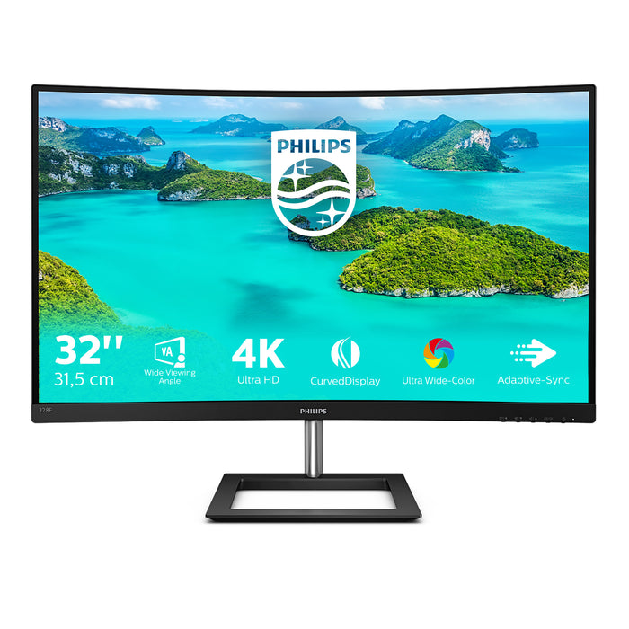 Philips E Line 328E1CA/00 computer monitor 80 cm (31.5") 3840 x 2160 pixels 4K Ultra HD LCD Black