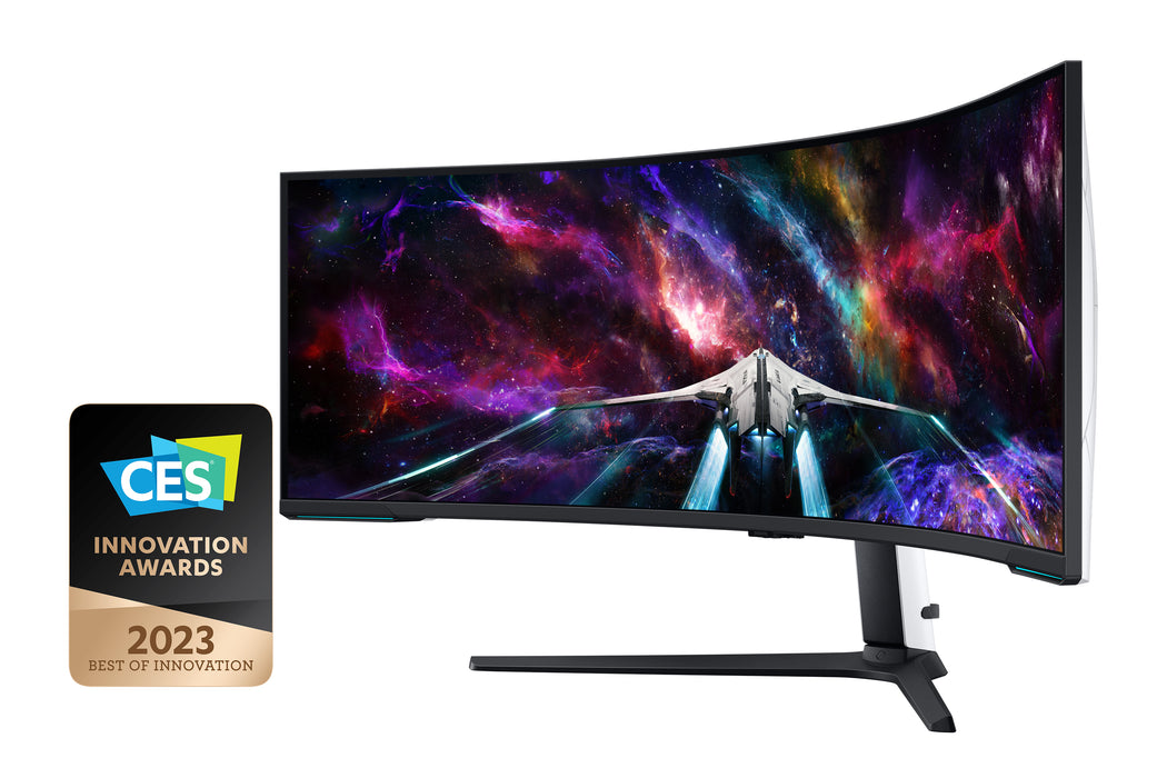Samsung G95NC LED display 144.8 cm (57") 7680 x 2160 pixels Dual UHD QLED White