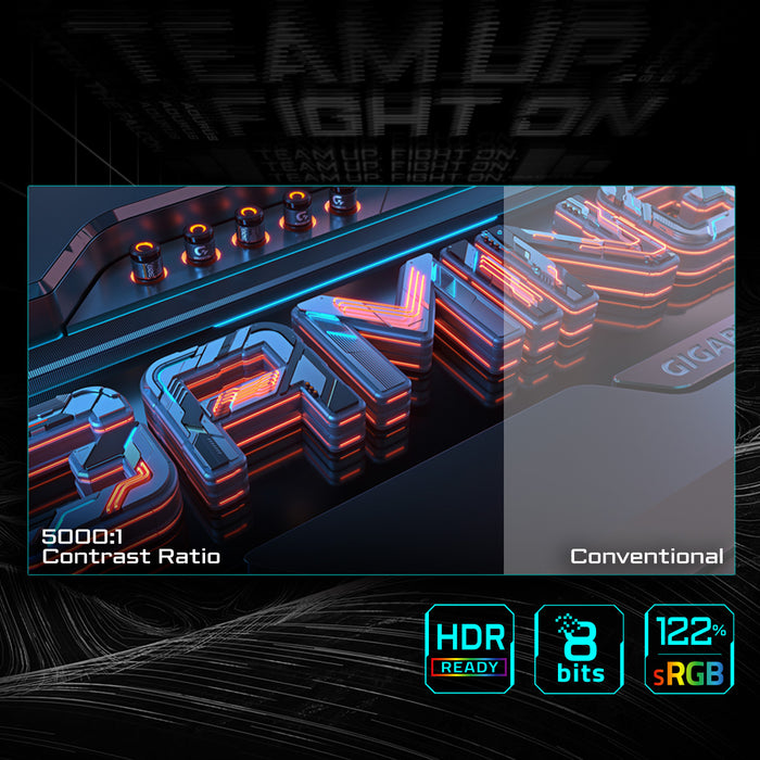 GIGABYTE GS27QCA 27" QHD Curved Gaming Monitor - 2560 x 1440, 180Hz, 1ms, 250 cd/m², FreeSync, HDR Ready, HDMI 2.0, Displayport 1.4